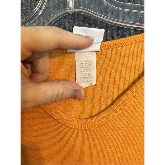 Vintage For The Glory Womens Knit Top XL Orange University Of Tennessee V Neck - Picture 5 of 7